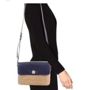 Kate Spade via limoni Clara Blue and Tan Crossbody Bag